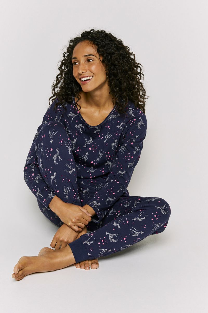 Navy Deer Pyjamas