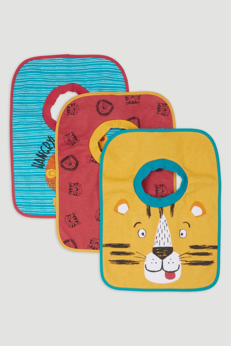 3 Pack Lion Popover bibs
