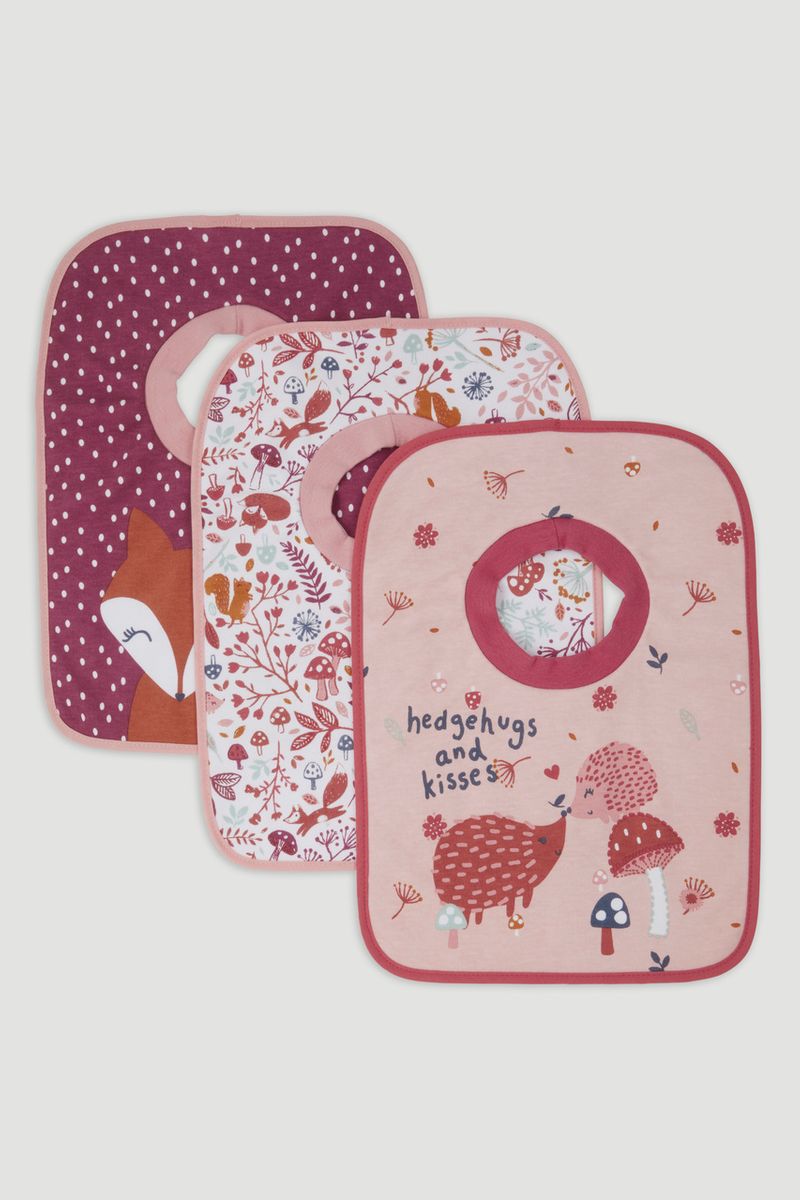 3 Pack Hedgehog Popover bibs