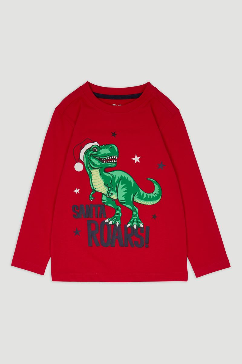 Christmas T-rex Santa T-shirt