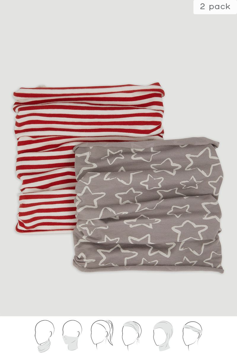 2 Pack Multi-Use Stars & Stripes Neck Bands