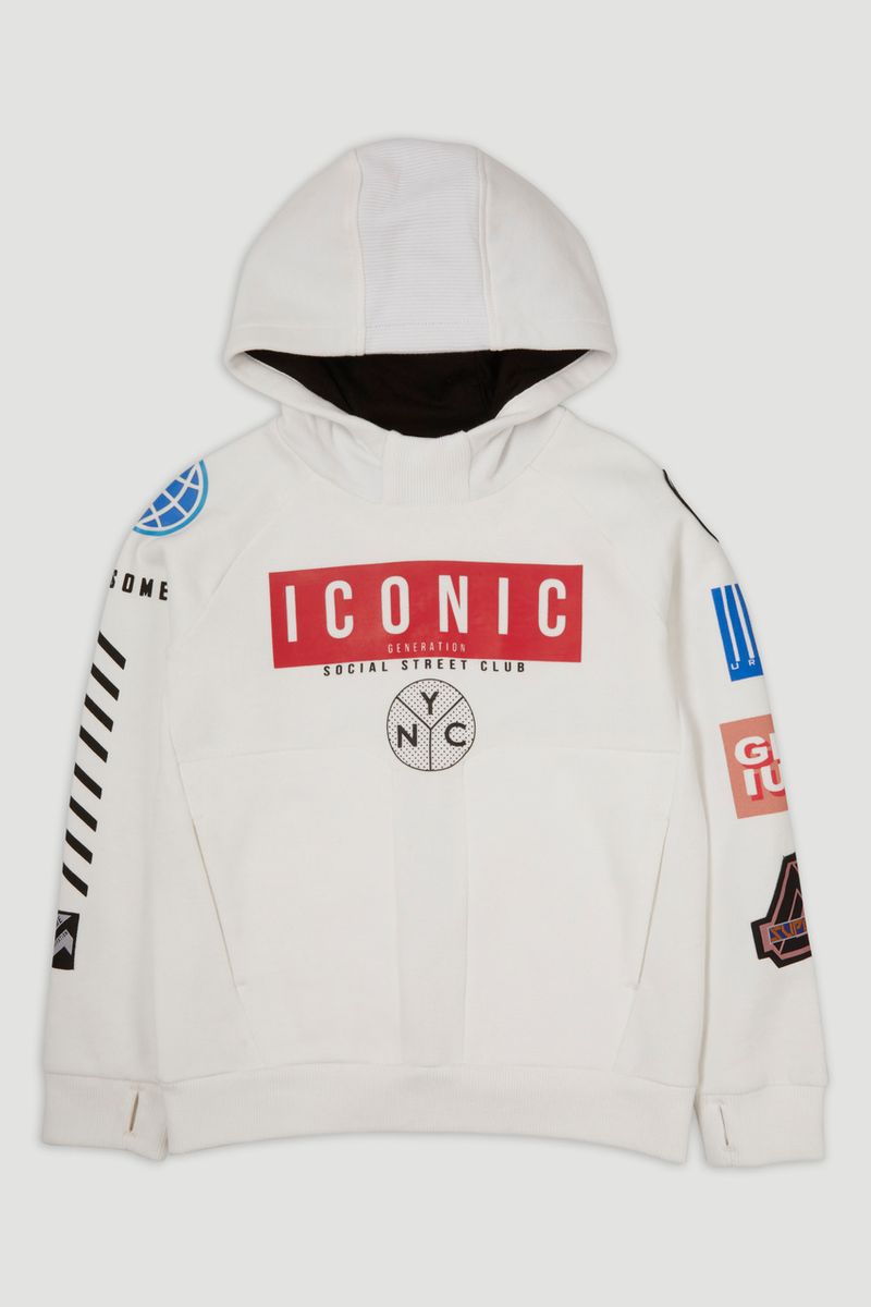 Iconic Badge Print Hoodie