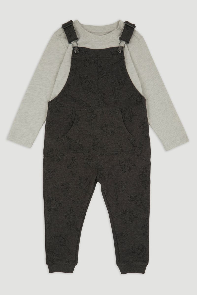 Dino Sweatshirt Dungaree Set