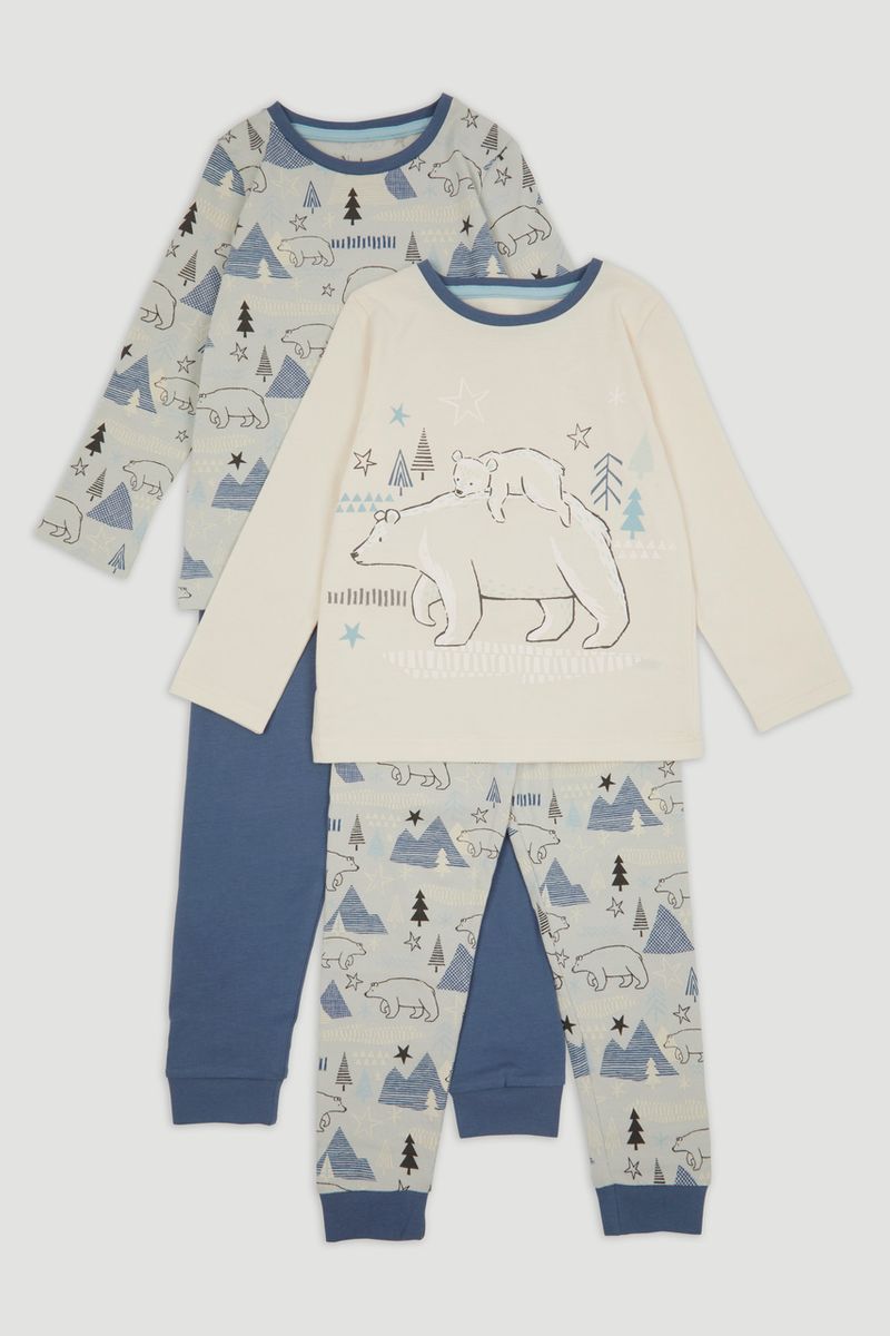 2 Pack Polar Bear Pyjamas