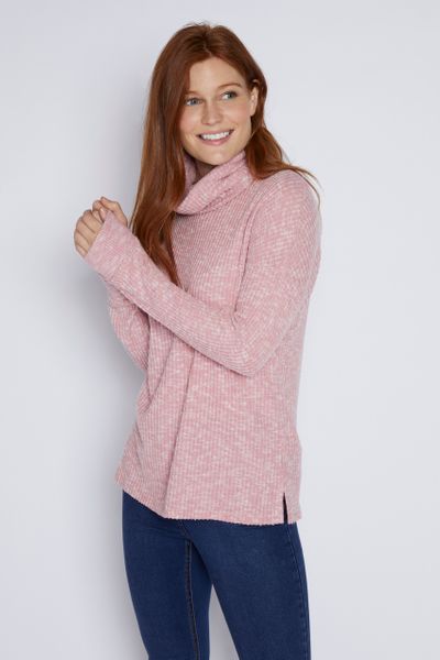Pink Cowl Neck Tunic