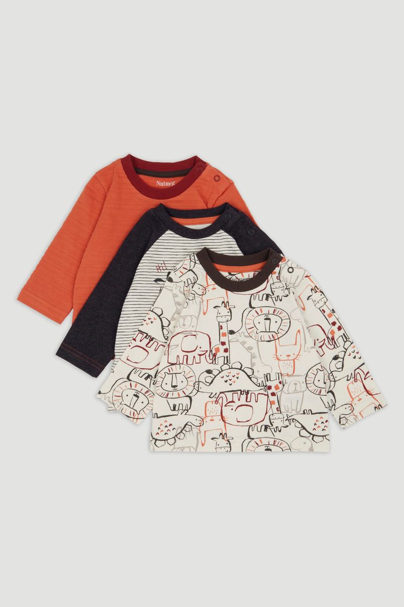 3 Pack Giraffe Long Sleeve T-shirts