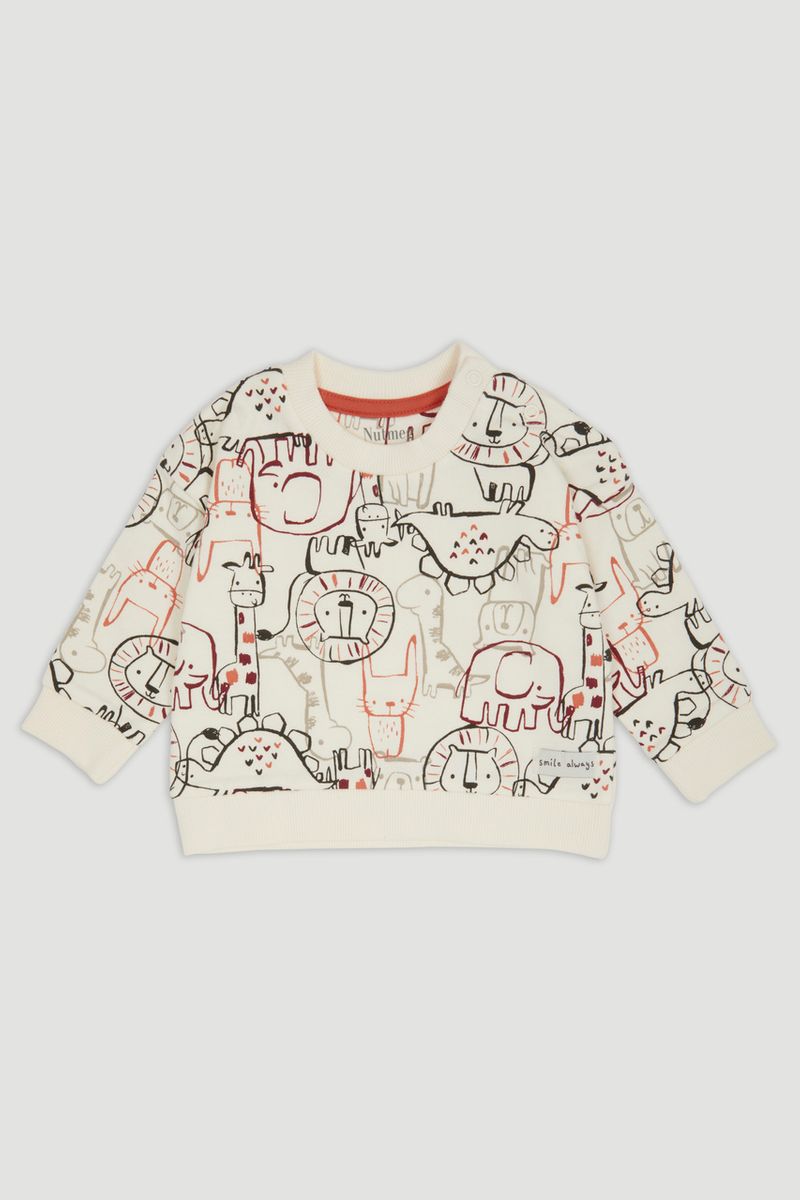 Cream Animal Print sweatshirt