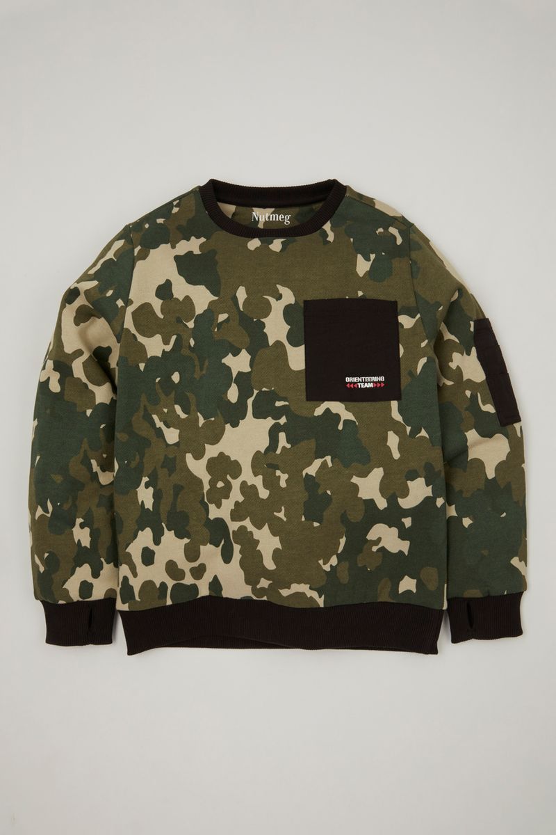 Utility Camo Pocket Sweatshirt