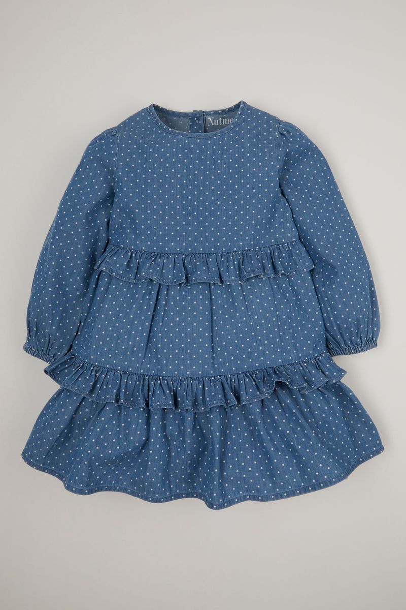 Spot Print Denim dress