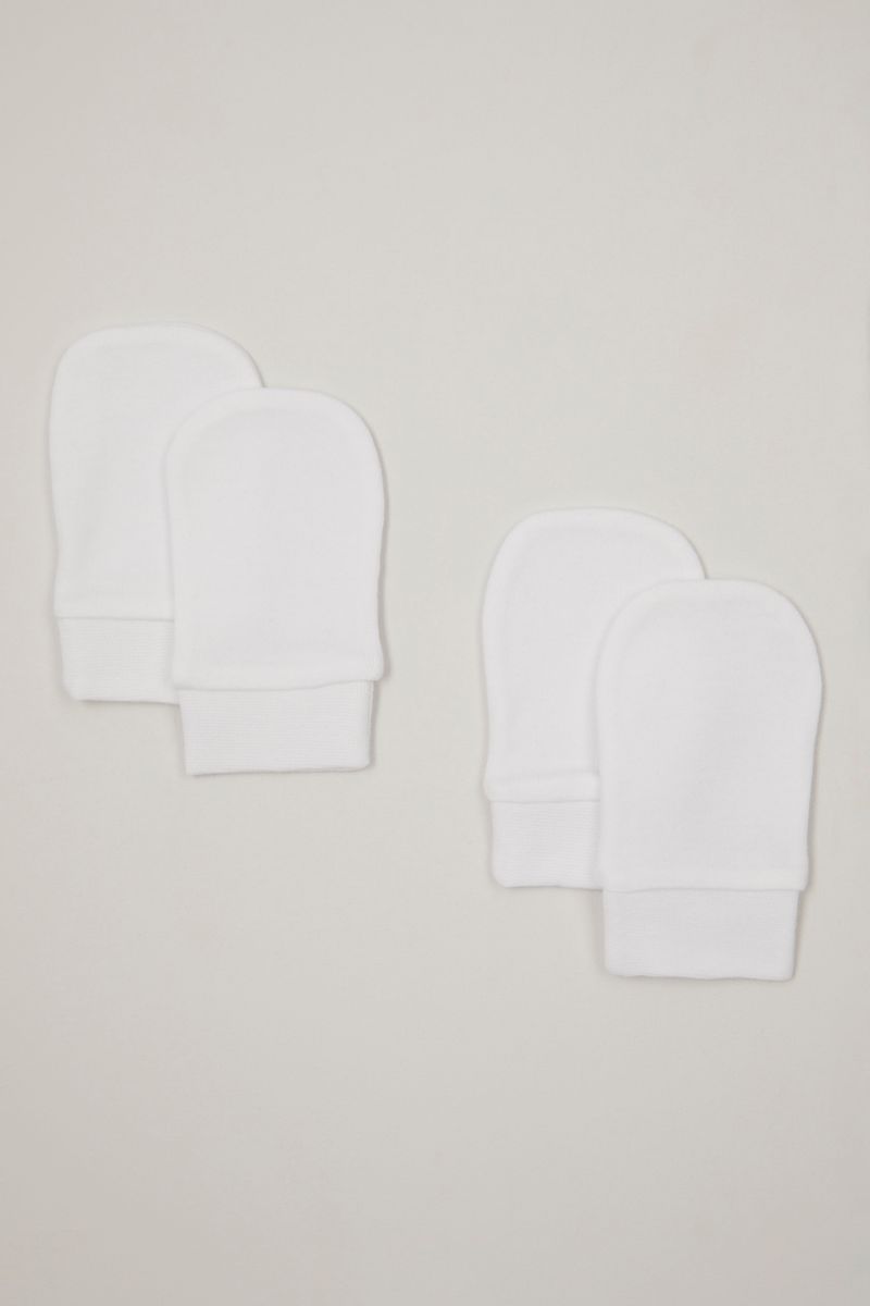 2 Pack White Scratch mitts
