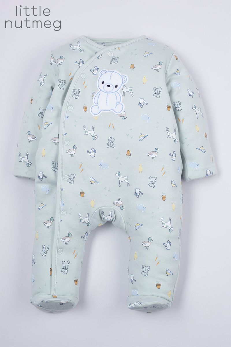 Little Nutmeg 2.0 Tog Stripe sleepsuit