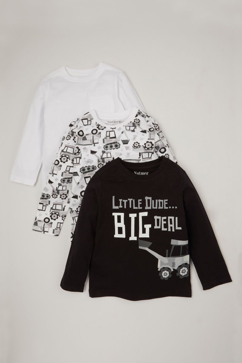 3 Pack Monochrome Tracker T-shirts