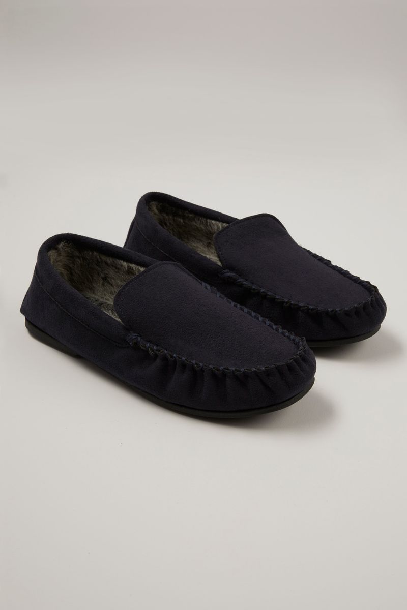 Navy Moccasins