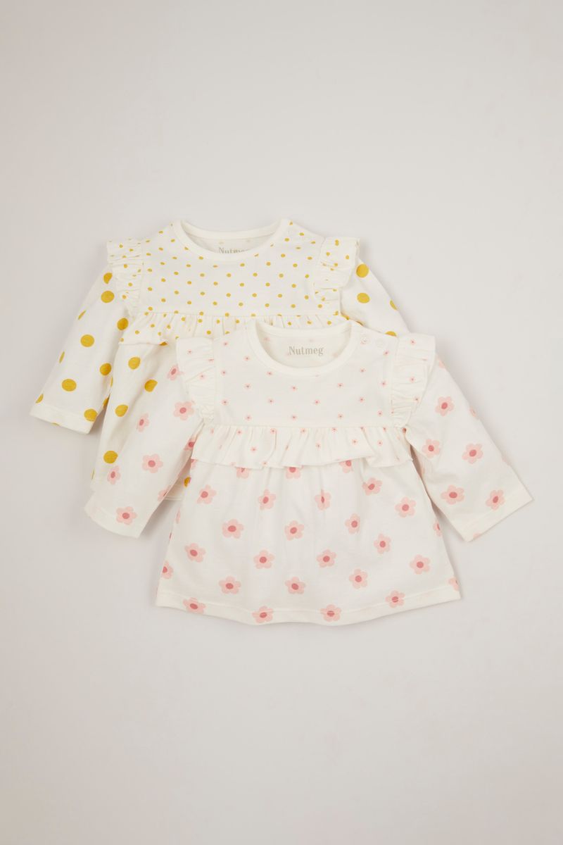 2 Pack Spotty Smock T-shirts