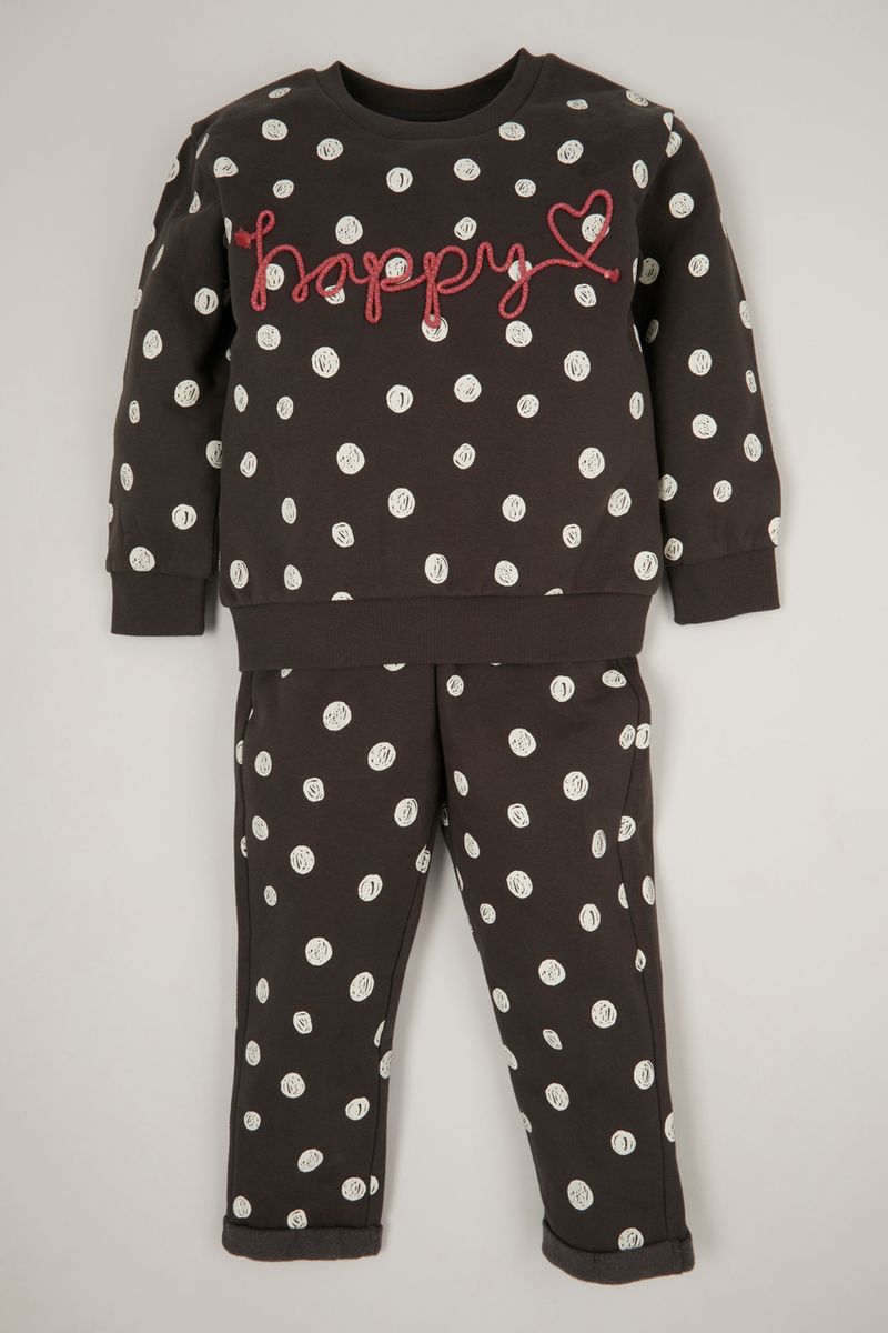 Spot Print Jogger Set
