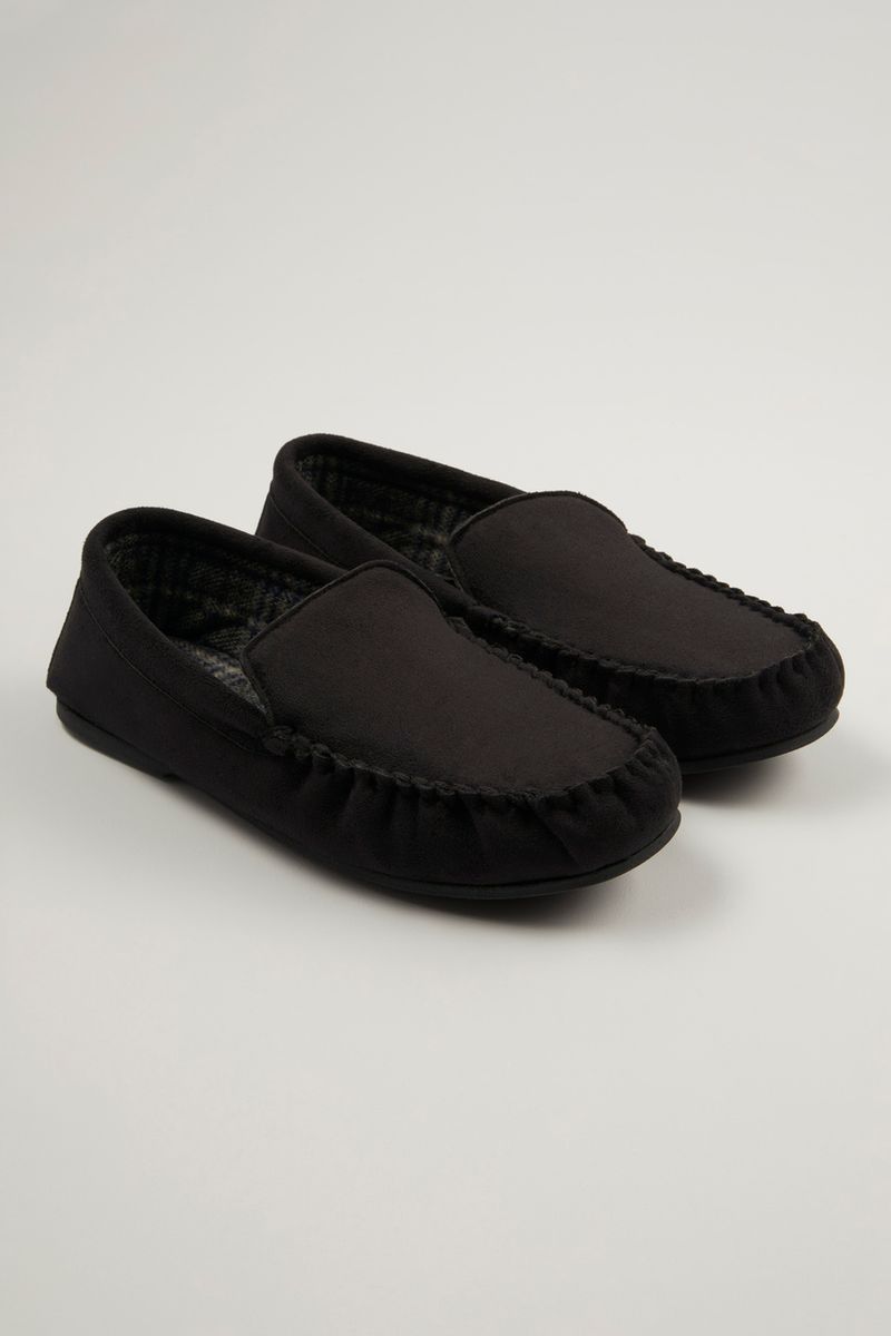 black ankle moccasins