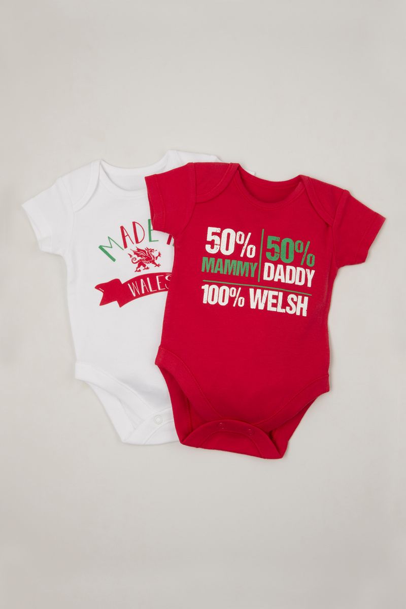 2 Pack Made in Wales Bodysuits