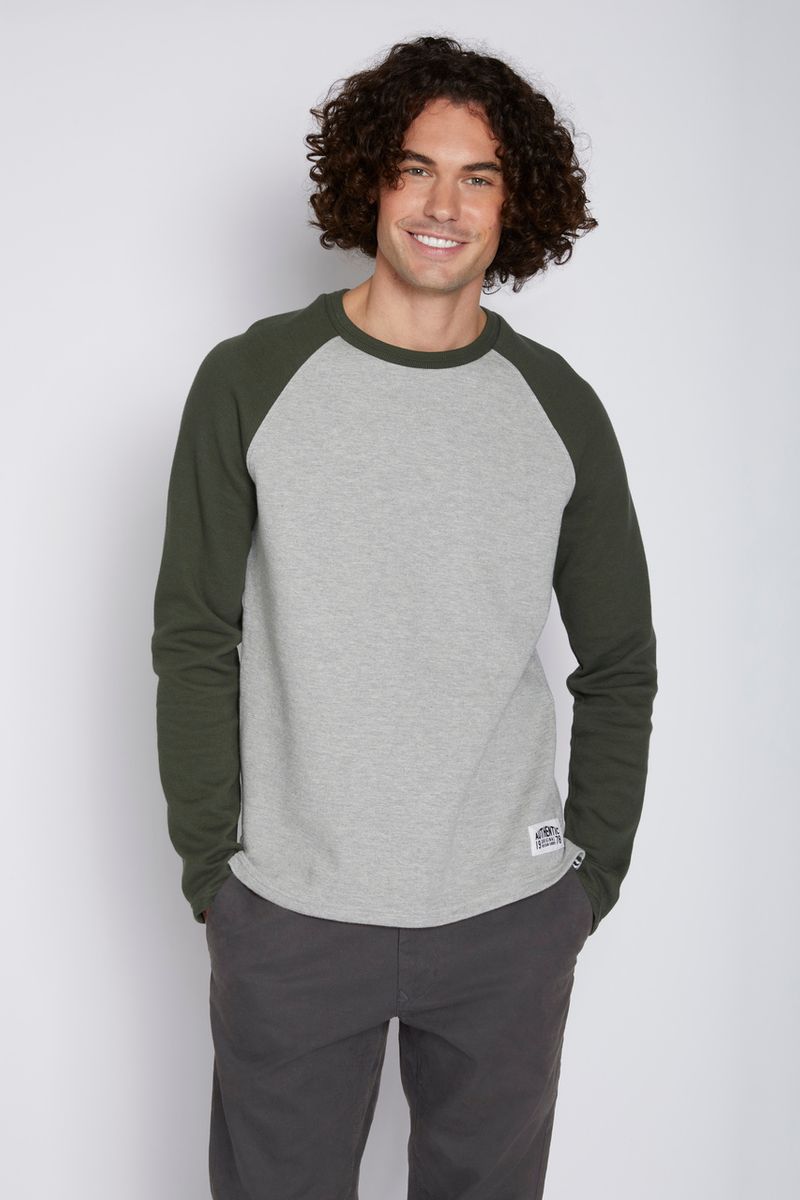 Grey & Green Raglan top