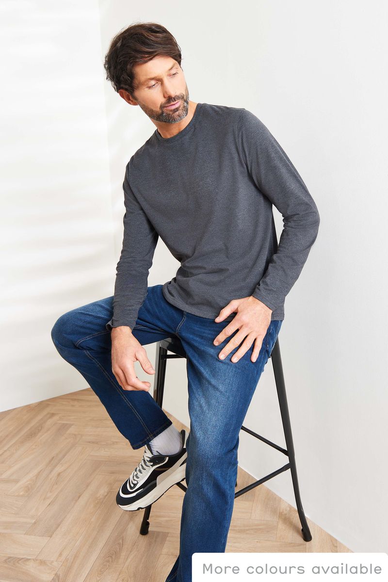 Grey Marl Long Sleeve T-Shirt