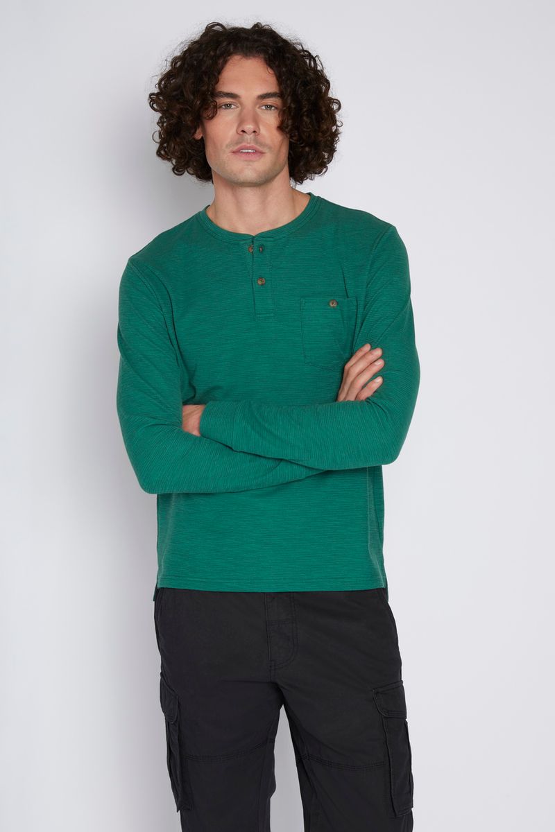 Green Henley top