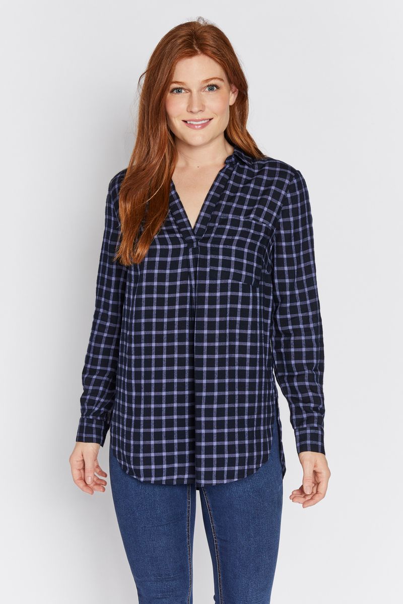 Blue Check Overhead Shirt