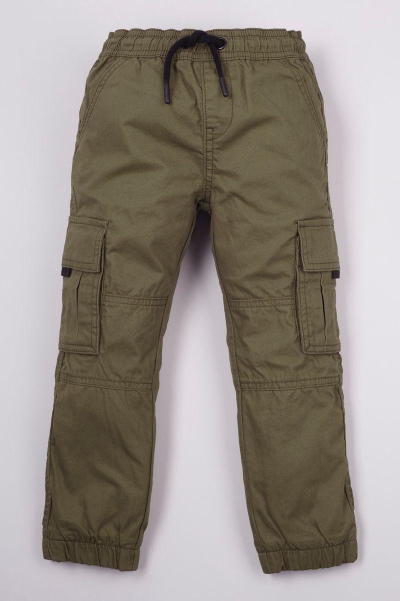 Khaki Lined Cargo Trousers