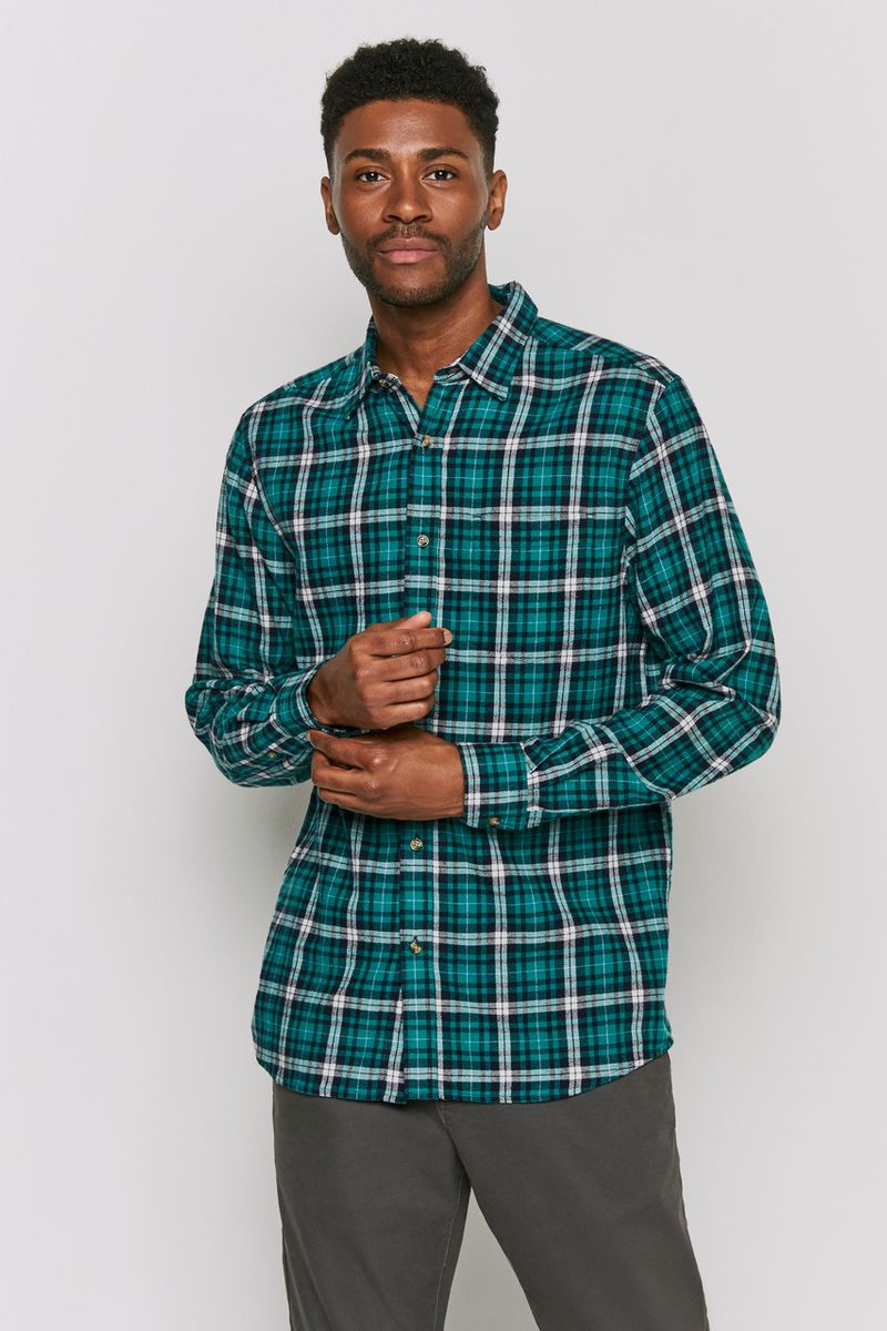 Green Check Flannel shirt