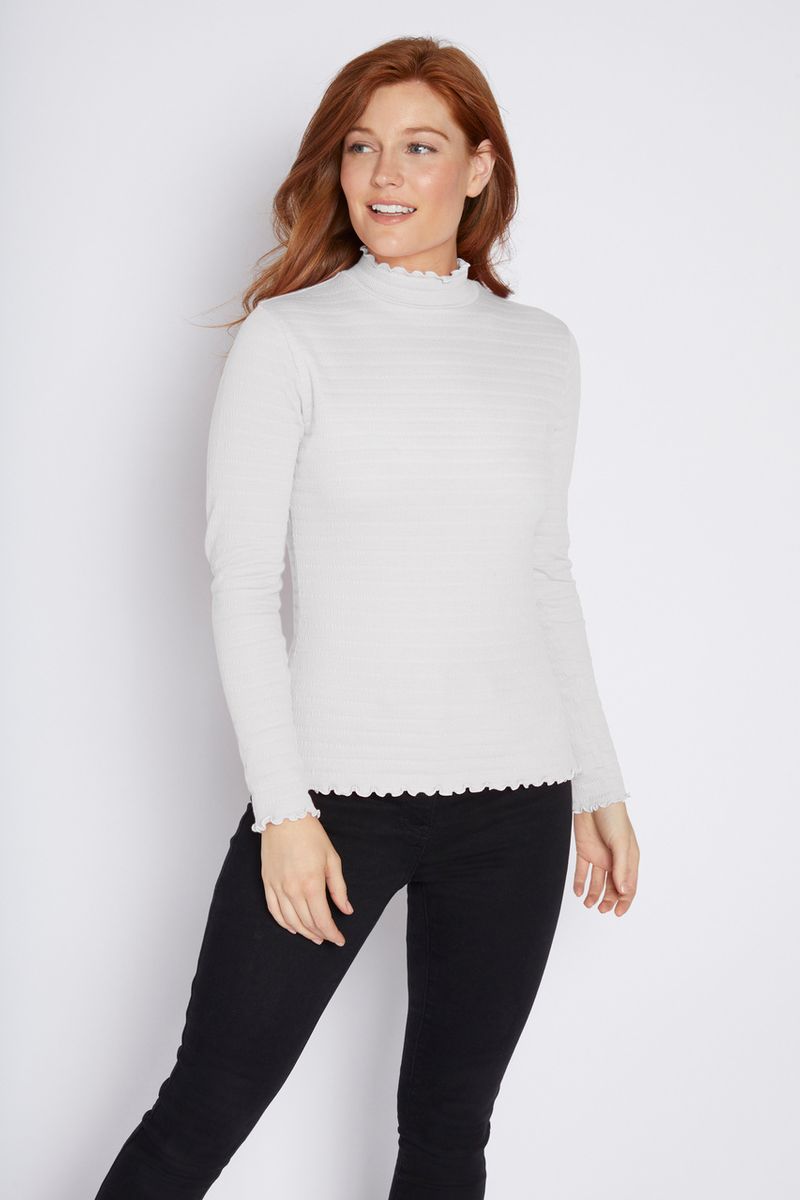 White Long Sleeve Top