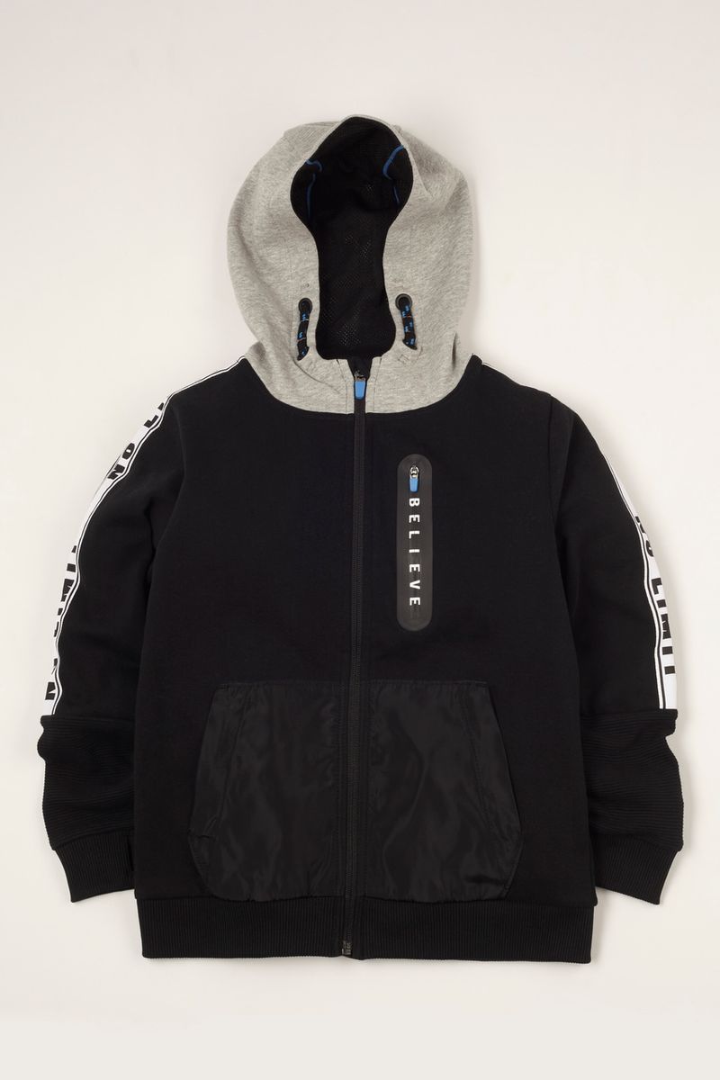 Monochrome Slogan Hoodie