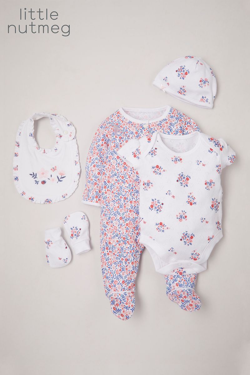 Little Nutmeg 5 Piece Blue Flower Starter set