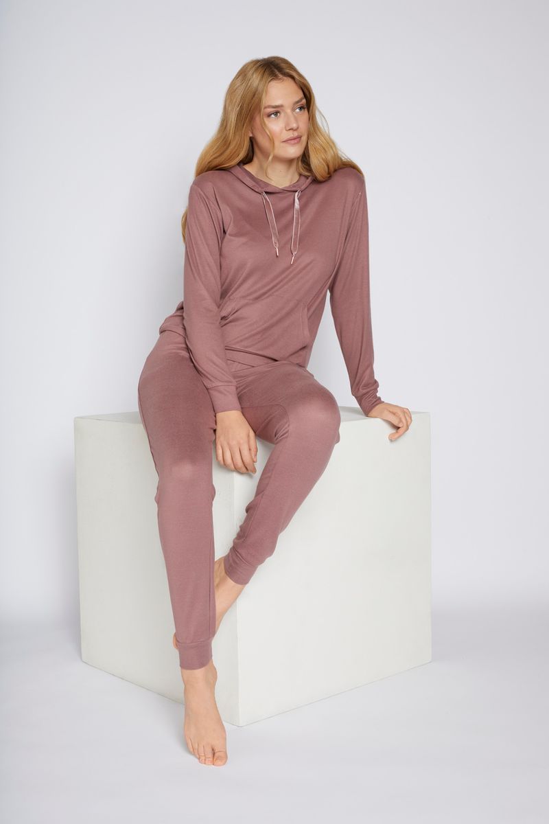Pink Hooded Loungewear Set