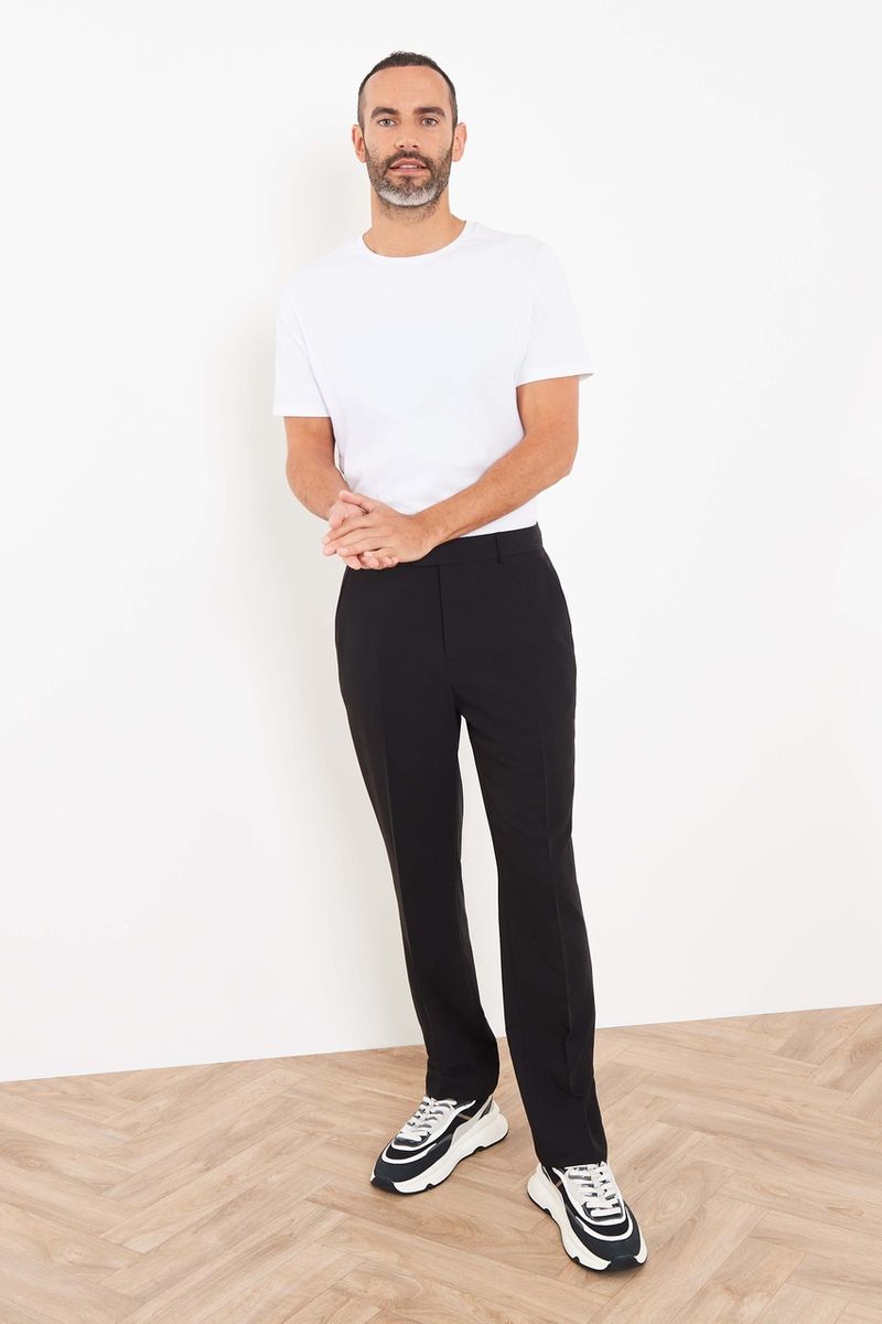 Black Formal Straight Trousers