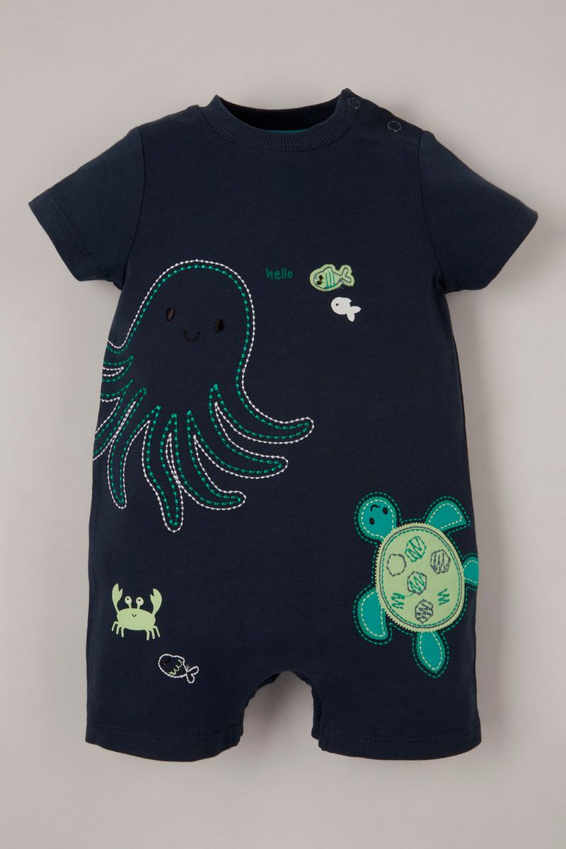 Navy Sea Creature romper