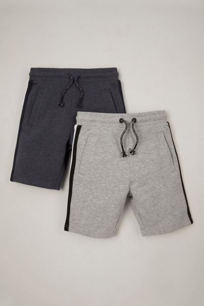 2 Pack Navy Charcoal Sweat Shorts
