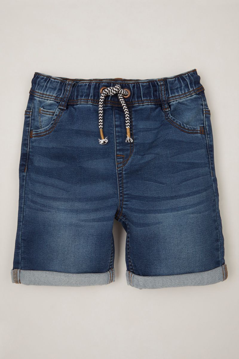Mid-wash Denim Shorts