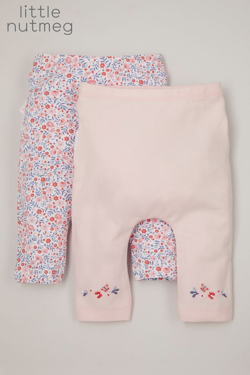 Little Nutmeg 2 Pack Lace Ruffle leggings