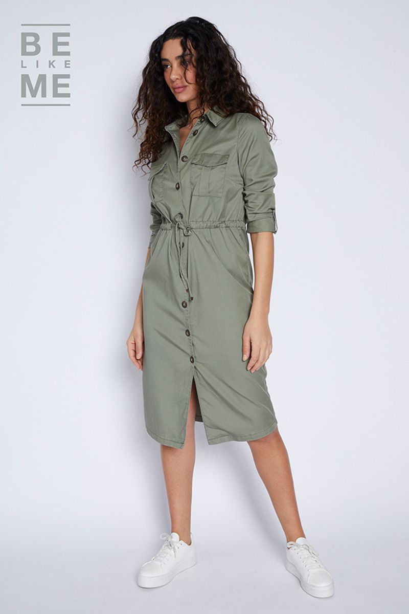Belted Utility Dress