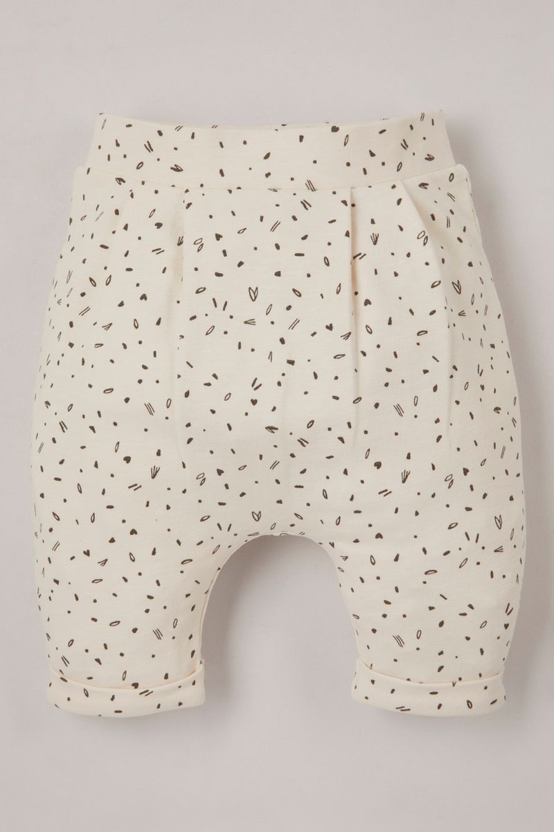 Cream Spot Print leggings