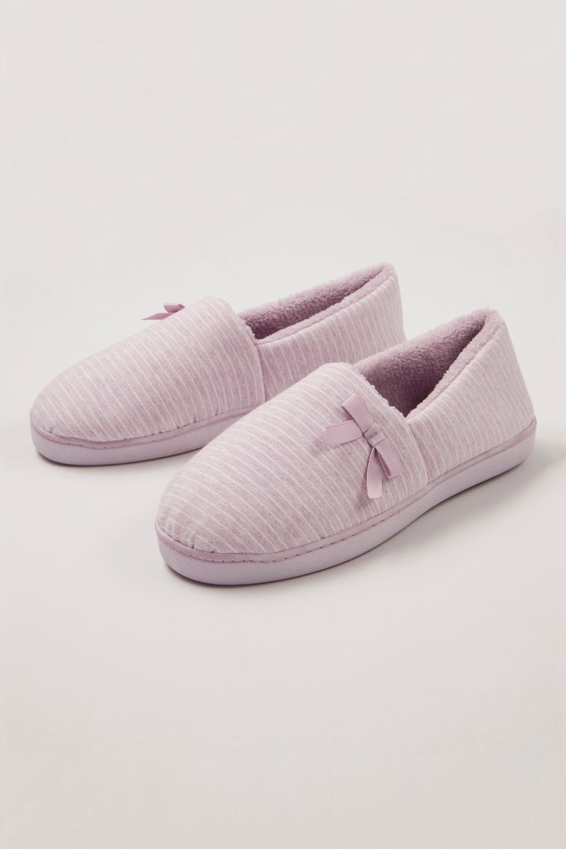 Lilac Stripe Slippers