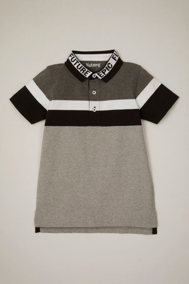 Slogan Collar Polo Shirt