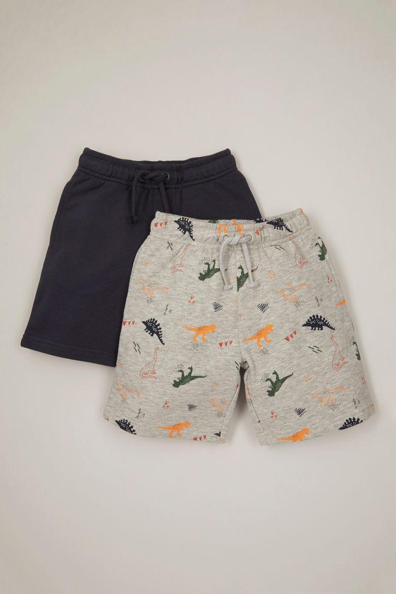 2 Pack Dino Sweat Shorts