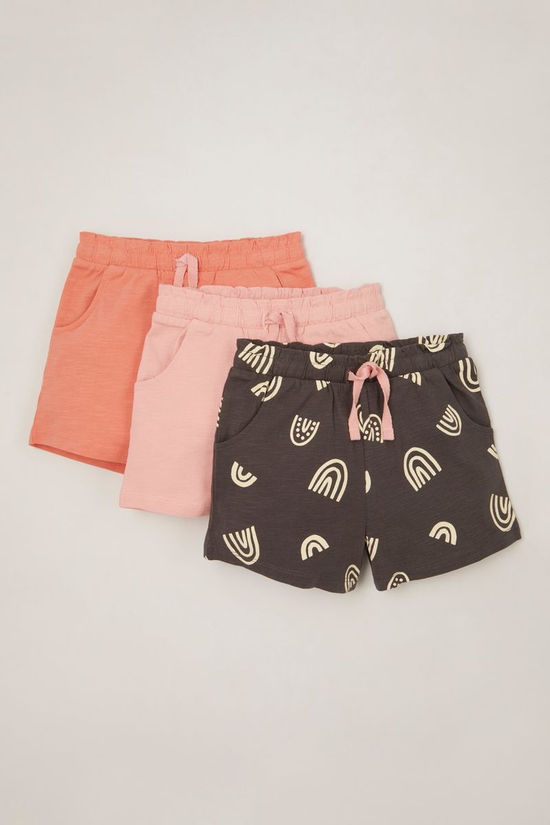 3 Pack Rainbow Jersey Shorts