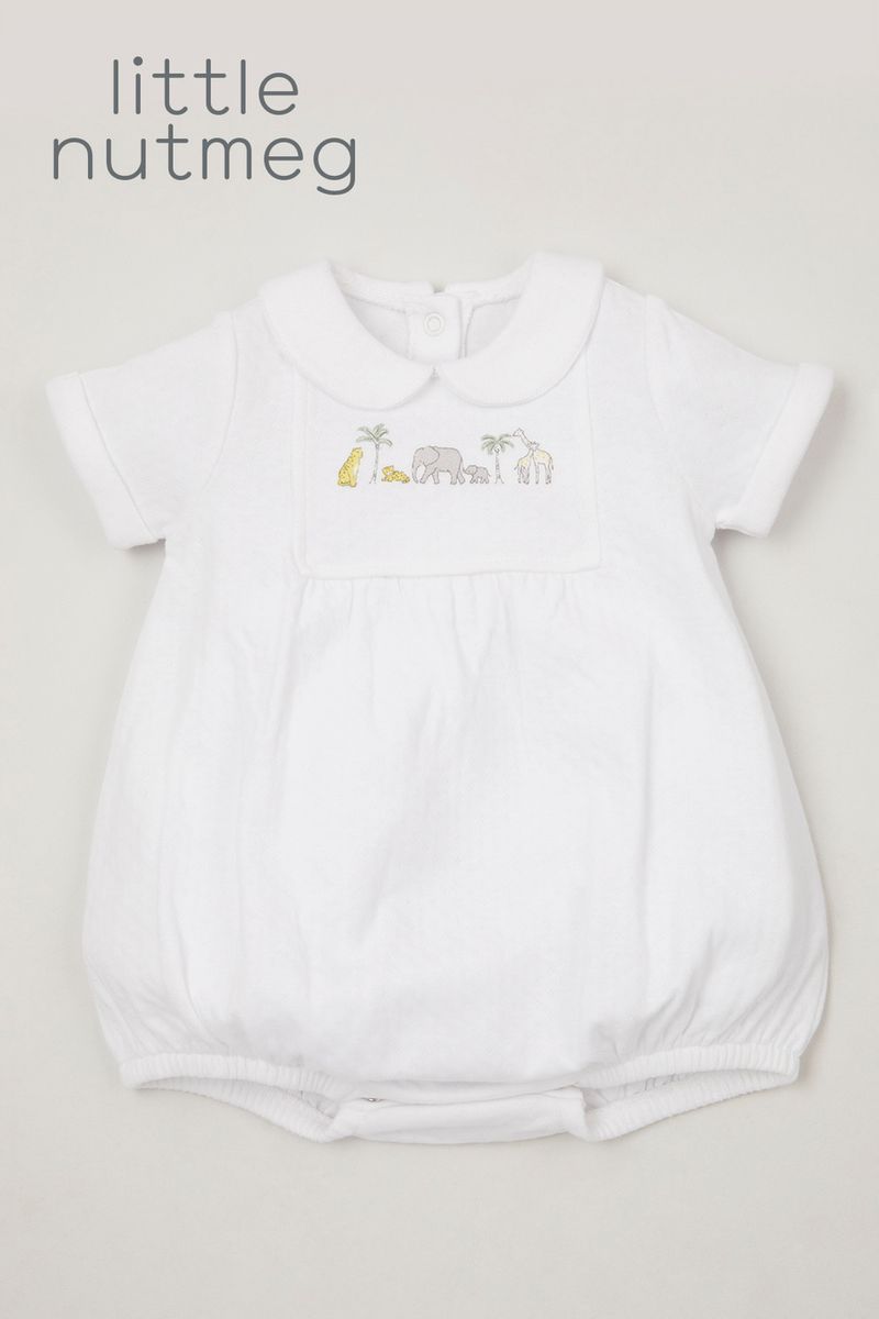 Little Nutmeg White Unisex romper