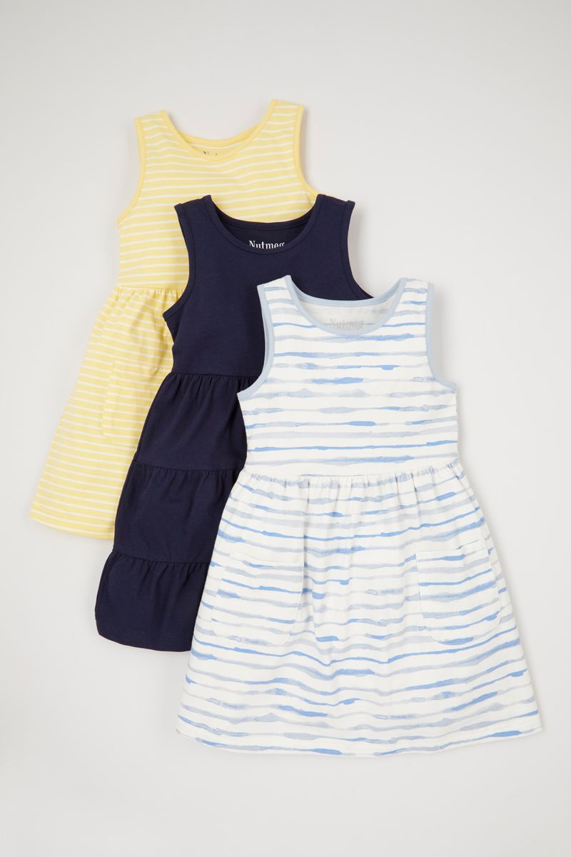 3 Pack Stripe Jersey Dresses