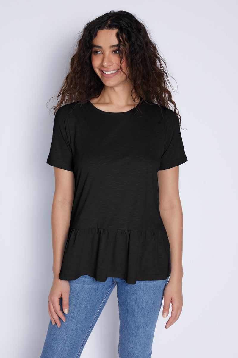 Black Peplum T-shirt