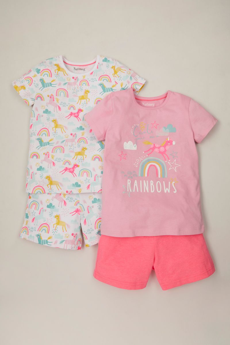 2 Pack Unicorn Short Pyjamas