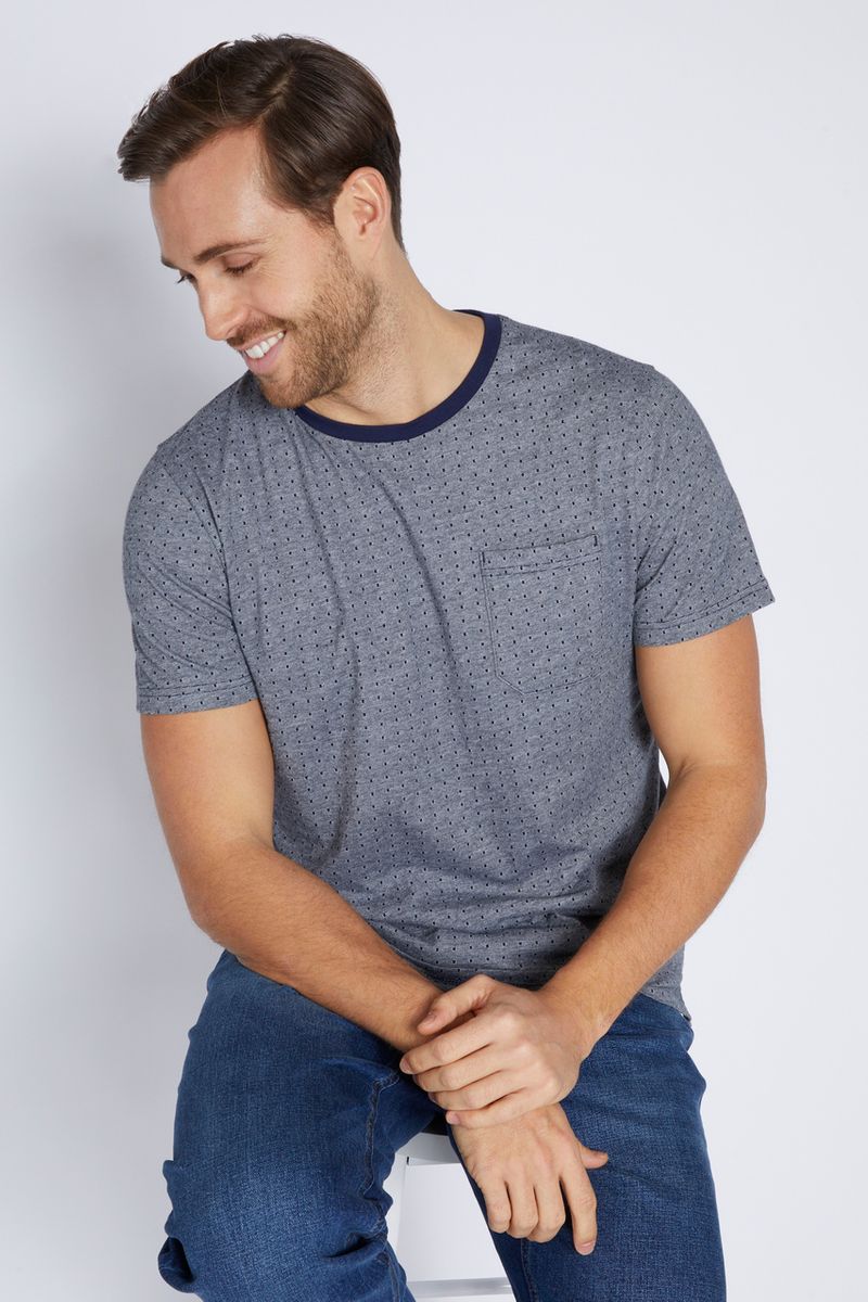 Navy Print T-Shirt