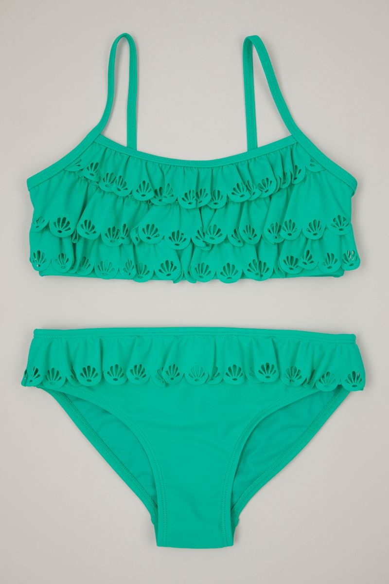 Turquoise Scallop Trim bikini