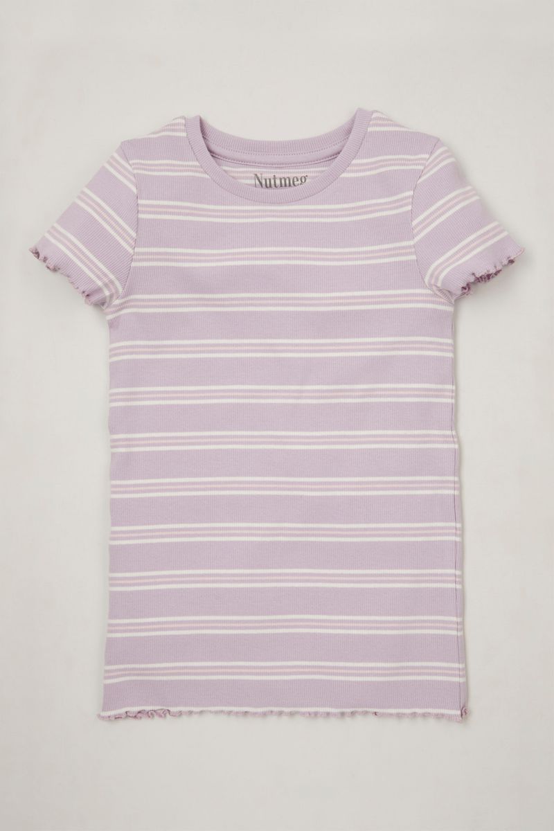 Lilac Ribbed T-shirt 3-14yrs