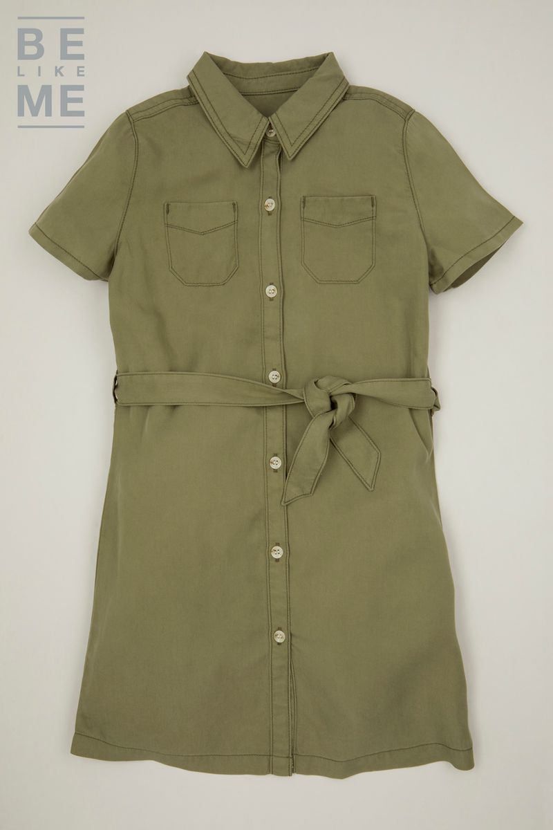 Be Like Me Khaki Safari Dress 3-14yrs
